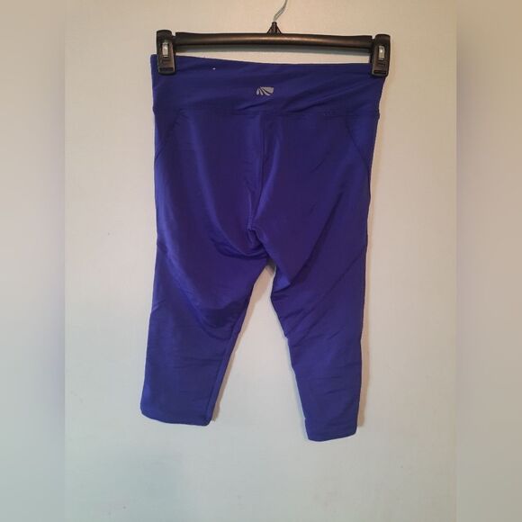 Marika Cropped workout leggings medium M Purple Reflective - Picture 2 of 3